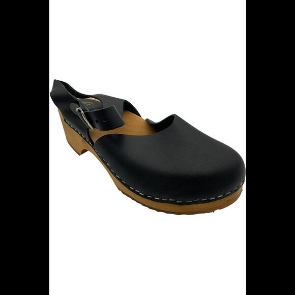MIA Shoes - Mia Shoes Handcrafted Swedish Clogs Sofia Black - Medium